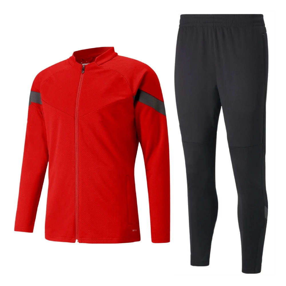 Improvment Sports Custom Mens Soccer Tracksuits Youth Football Tracksuit 100% Polyester Training Uniform Soccer Sportswear Half Zipper Tracksuits